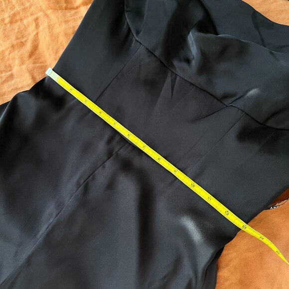 Birdy Grey 'Donna' cowl neck black matte satin jumpsuit - Picture 6 of 8